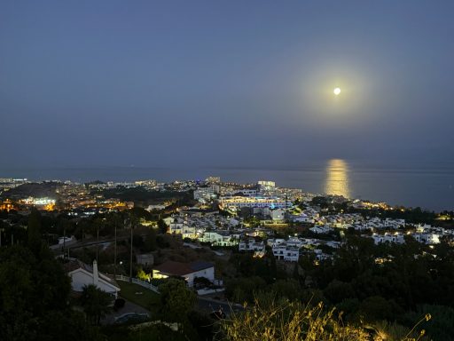 View from Benalmadena Pueblo at night